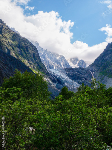 Tsey glacier in North Ossetia-Alania, Russia - North Ossetia State National park