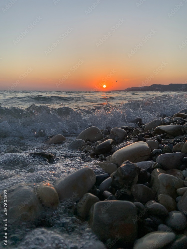 sunset over the sea