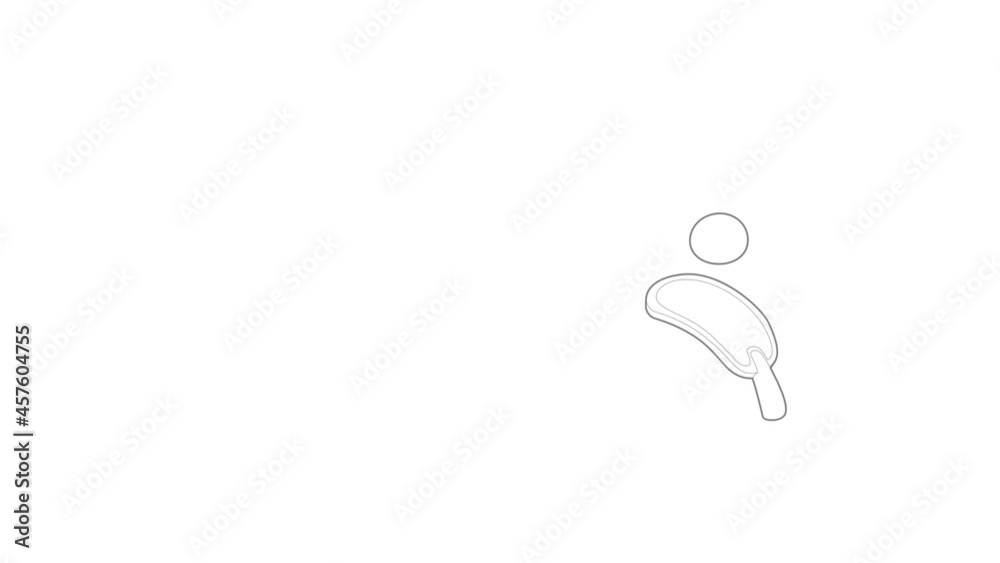 Tennis icon animation best outline object on white background Tennis icon animation best outline object on white background