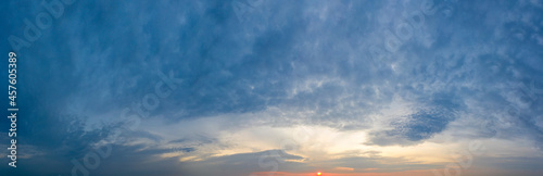 Fototapeta Naklejka Na Ścianę i Meble -  The sky above the clouds before dawn. Wonderful heavenly landscape.