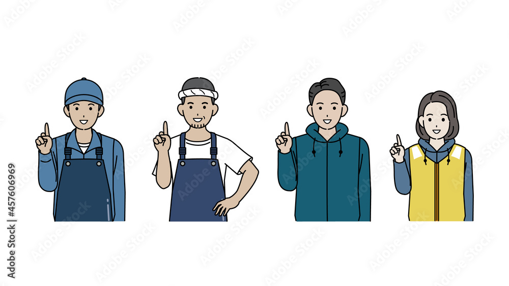 漁師 漁業 教える 説明 話す アドバイス 男女 イラスト素材 Stock Vector Adobe Stock