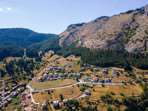 Aerial view of village of Trigrad, Bulgaria photo