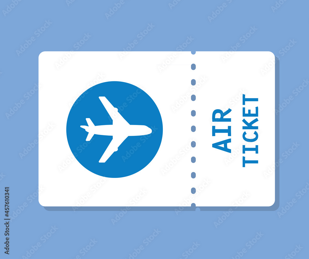 Air ticket icon flat vector