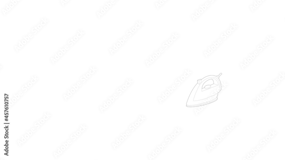 Iron icon animation best outline object on white background Iron icon animation best outline object on white background