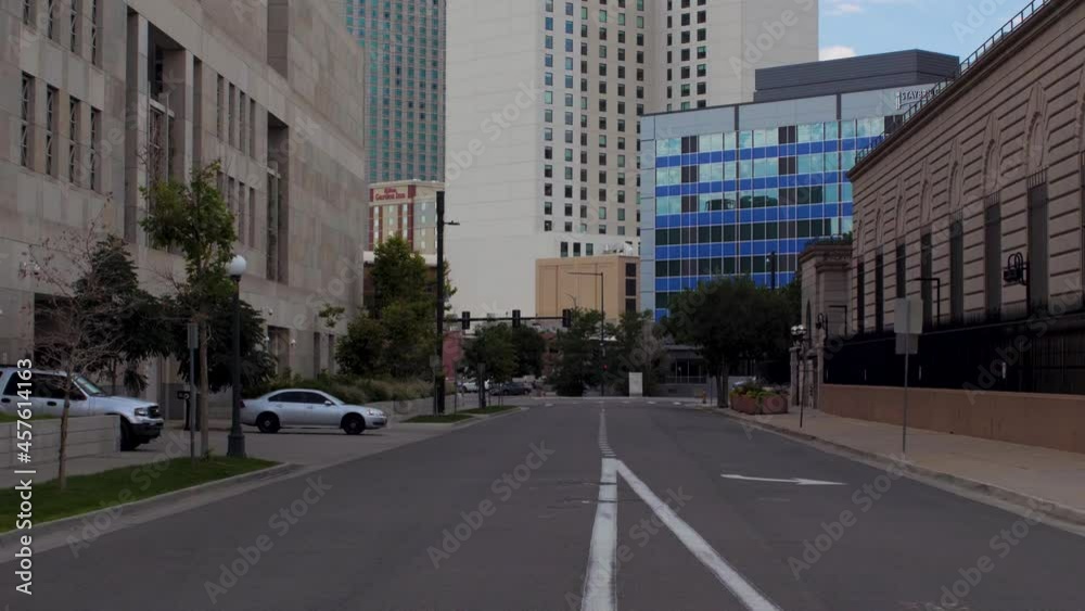 Cars rive On Denver City Street Cars rive On Denver City Street