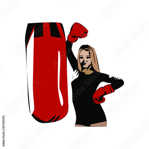 Illustration Vector Graphic of Boxing Practice logo