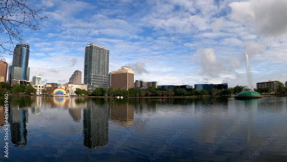 Downtown Orlando Florida from Lake Eola Park Downtown Orlando Florida from Lake Eola Park