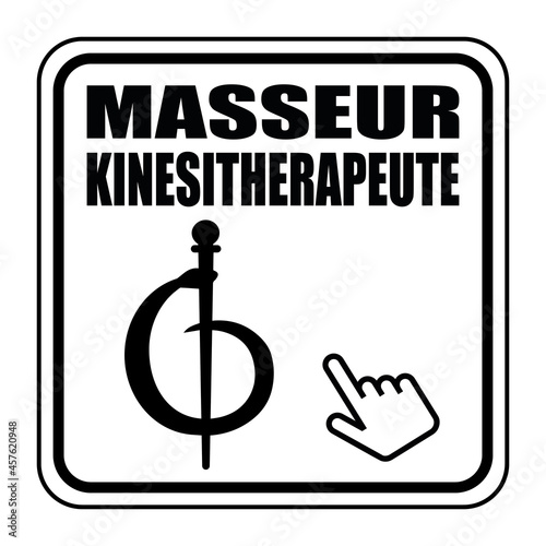 Logo masseur kinésithérapeute.