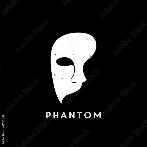 Phantom, mask, opera, theatre, theater, horror, mystery, logo icon illustration inspiration photo