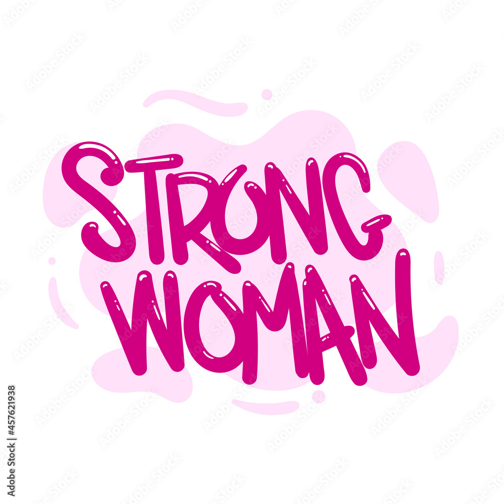 strong woman quote text typography design graphic vector illustration