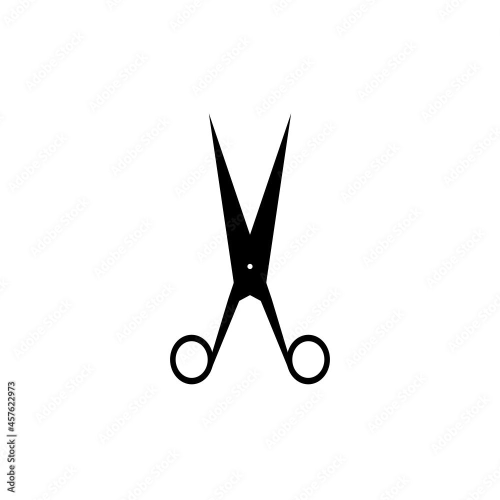 scissors cutting tools black vector icon illustration. scissors cutting tools black vector icon illustration.