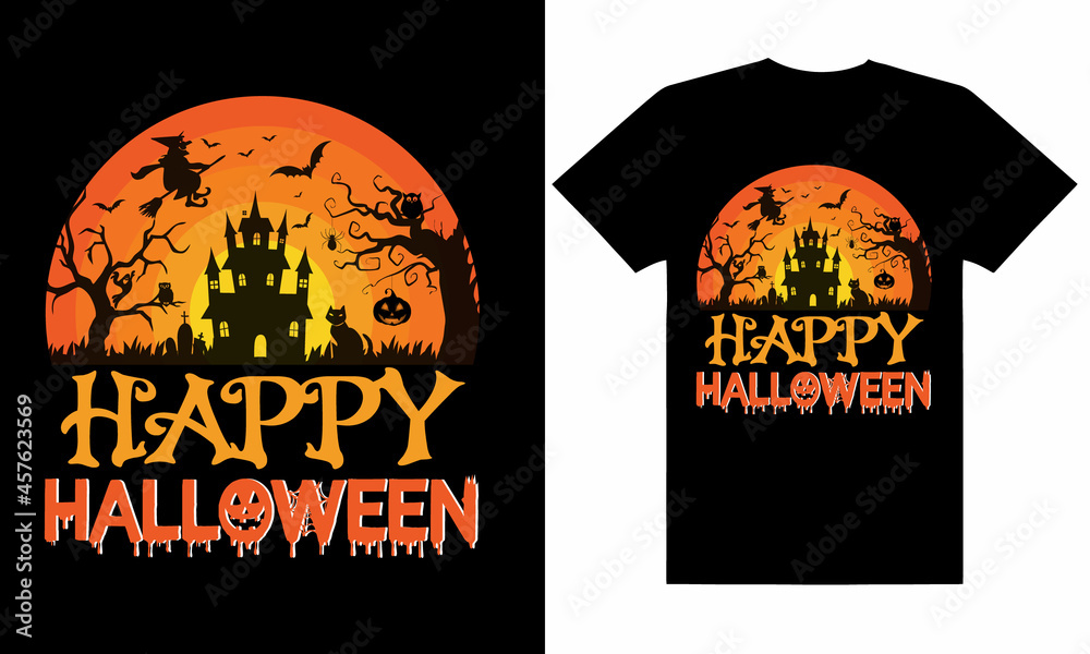 Best Halloween T-shirt Design Vector