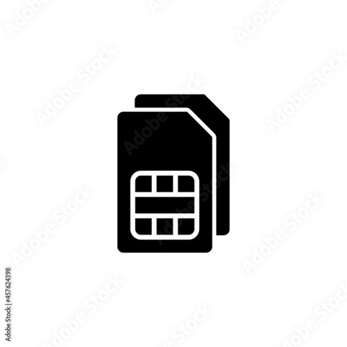 Sim card icon. dual sim card sign and symbol