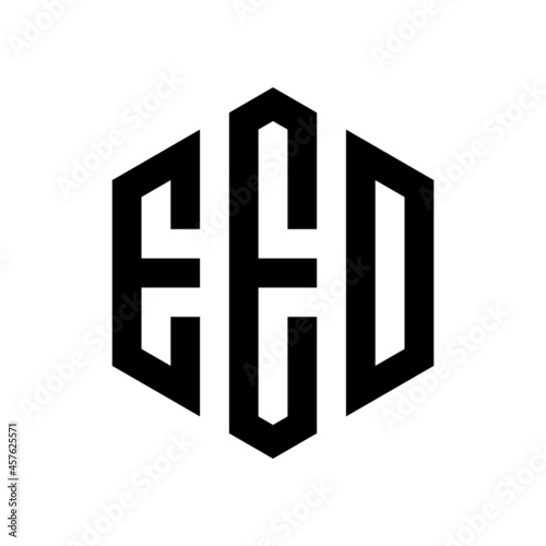 EED Initial three letter logo hexagon