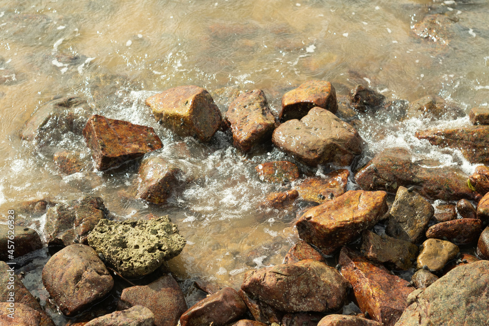 stones in water stones in water