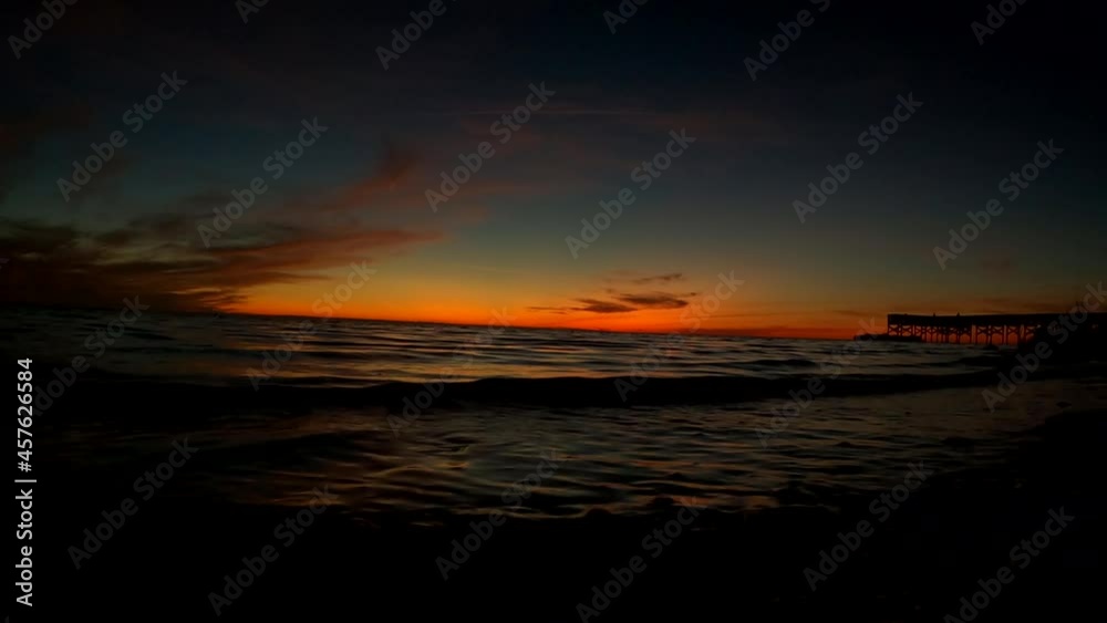 Sunset at Florida's Gulf coast in Crystal river Fort Island Beach