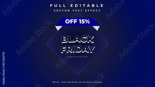 Black Friday Super Sale. Dark background blue dark text lettering . vector illustration