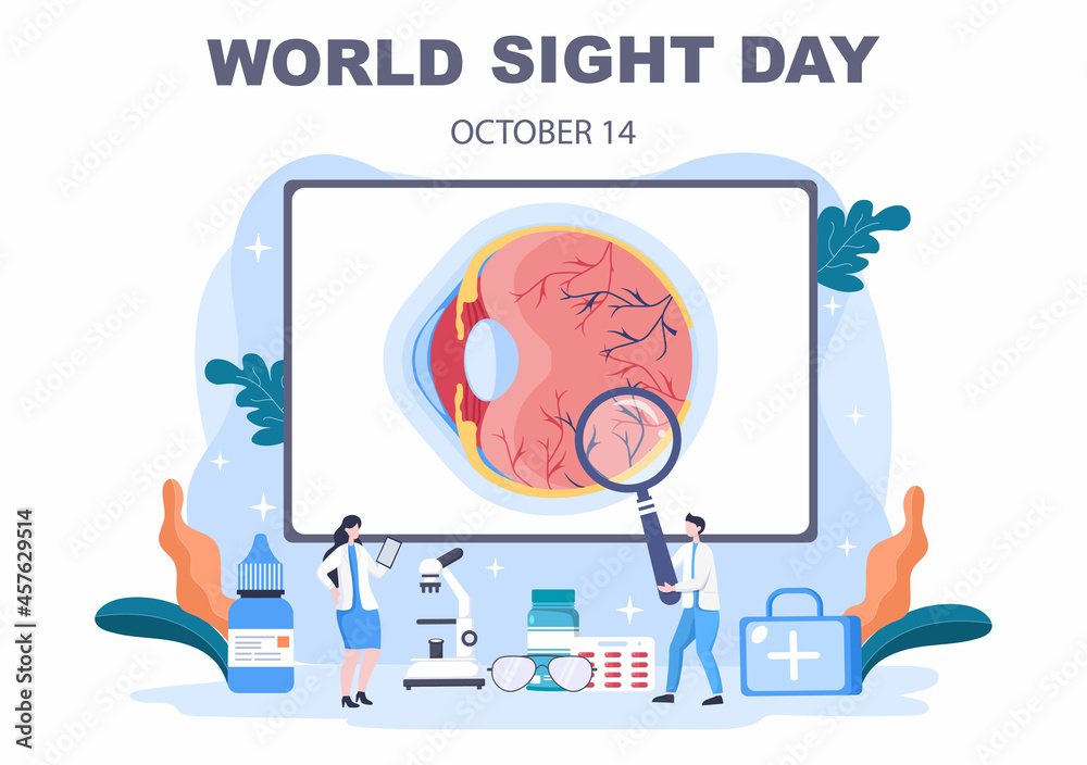 World Sight Day Background Vector Illustration Which is Commemorated Every Year for Where to Check Vision, Blindness, and Visual Impairment on the Eyes Concept World Sight Day Background Vector Illustration Which is Commemorated Every Year for Where to Check Vision, Blindness, and Visual Impairment on the Eyes Concept
