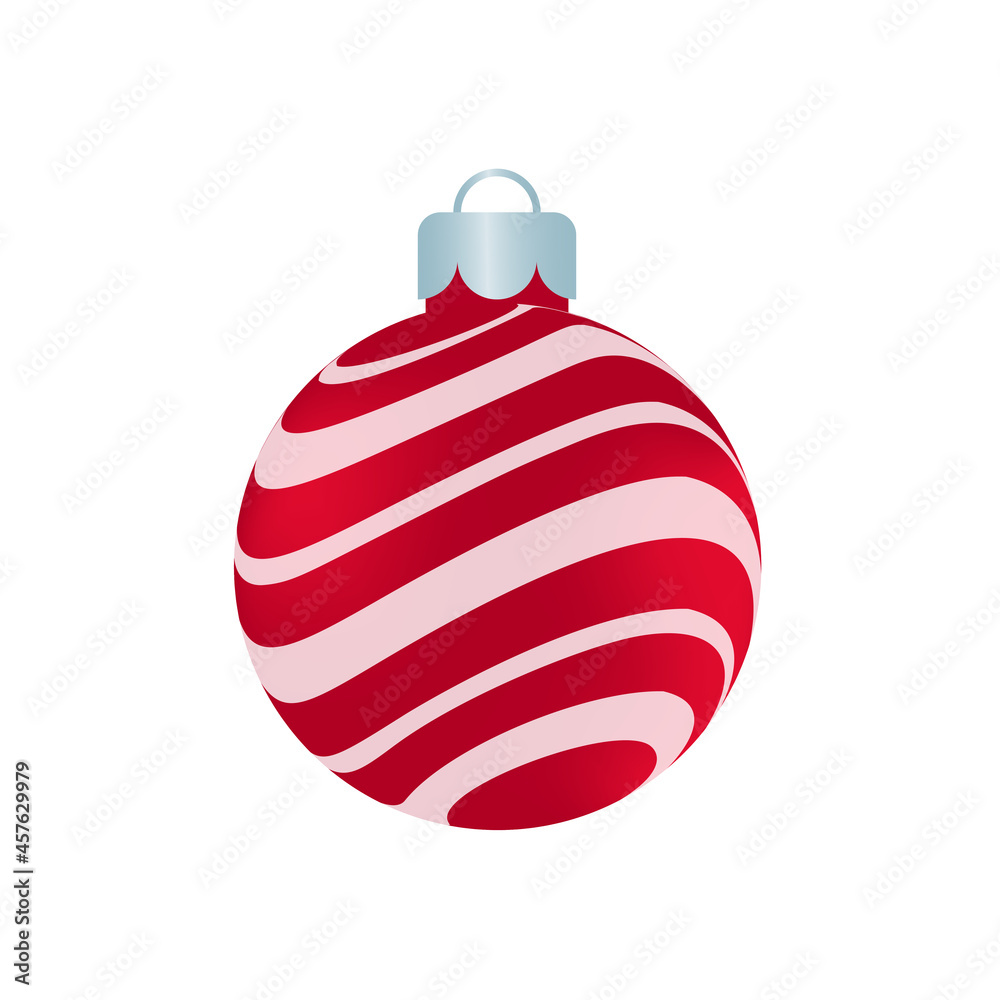 red christmas ball vector with white pattern for christmas celebration red christmas ball vector with white pattern for christmas celebration