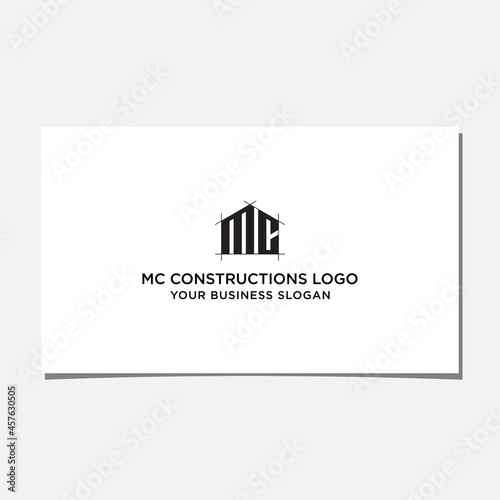 MC CONSTRUCTION LOGO DESIGN VECTOR