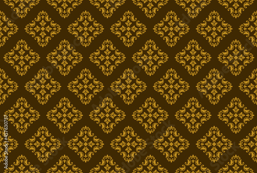 Abstract Flower geometric pattern. Seamless vector background. gold ornament. Ornament for fabric, wallpaper, packaging. Decorative print