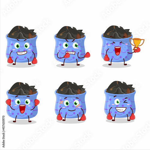A sporty anise boxing athlete cartoon mascot design