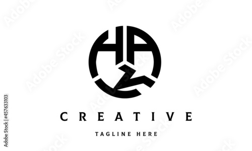 HAK creative circle three letter logo © sohag