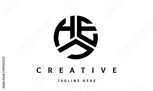 HEJ creative circle three letter logo photo