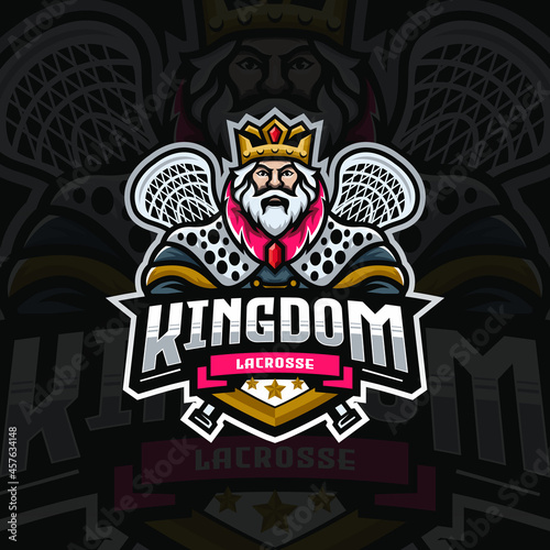 King Logo Design Illustration For Lacrosse Club