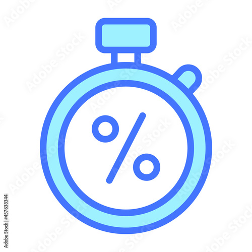 sale, discount watch Blue Outline icon, Shopping and Discount Sale icon.