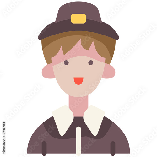pilgrim flat icon