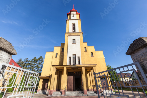 Nice view of Church Holy Spirit Parish in Czarny Las photo