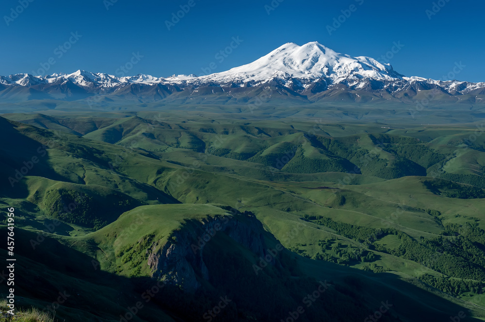 Elbrus, mountains in summer