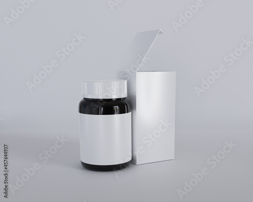 Medicine Health Care packaging box and Pill bottle