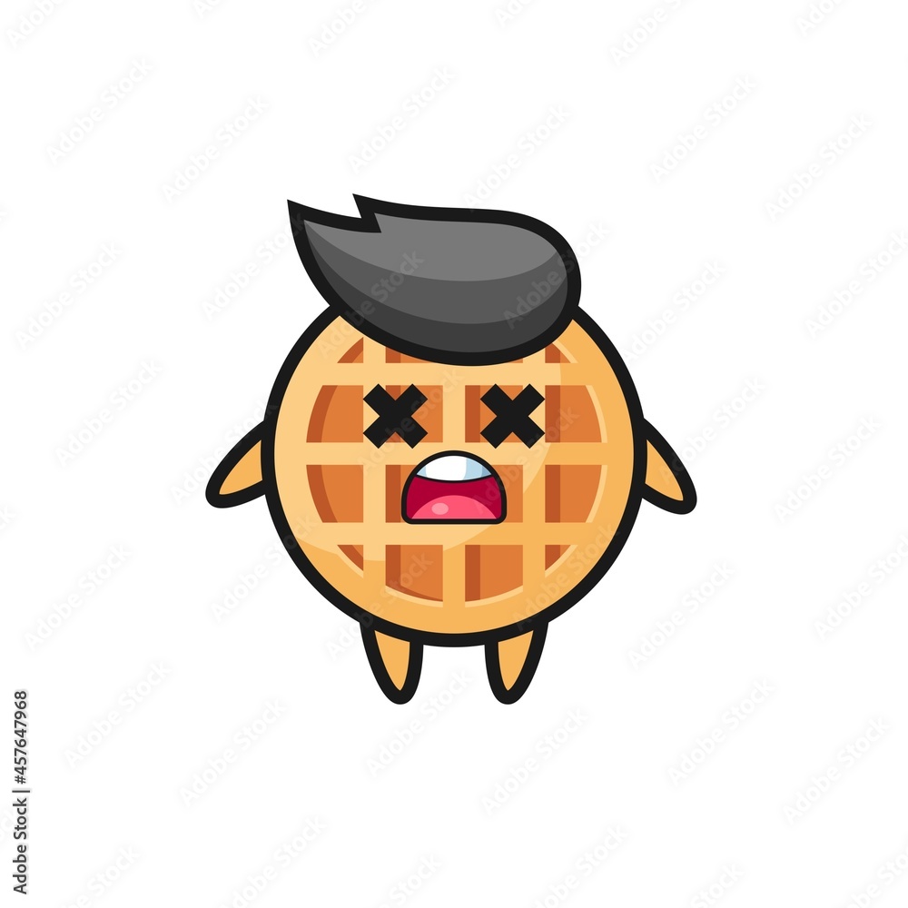 Obraz premium the dead circle waffle mascot character