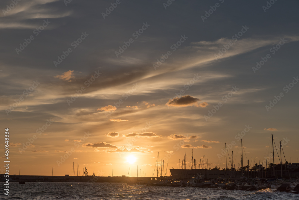 Obraz premium Otranto Puglia streets sunset