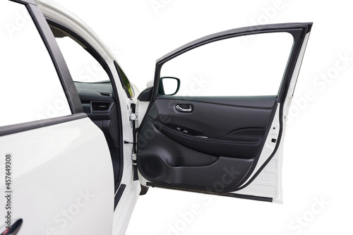 Open car passenger door