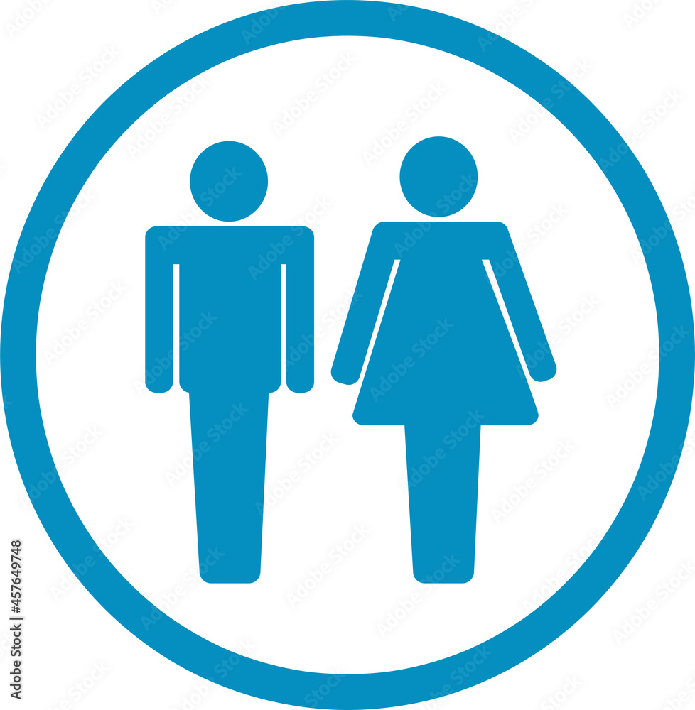 Restroom Symbol Male and Female Icon Restroom Symbol Male and Female Icon