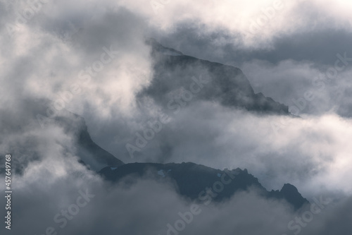 Misty mountains on the Kenai Peninsula, Alaska