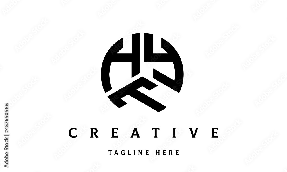 Obraz premium HYT creative circle three letter logo