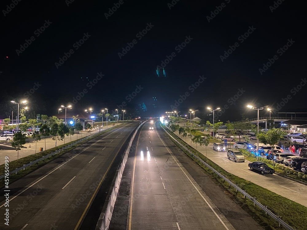 night highway indonesia
