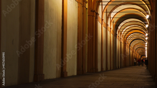bologna, unesco heritage arcades.  Photos taken near the arch of the meloncello, stadium area