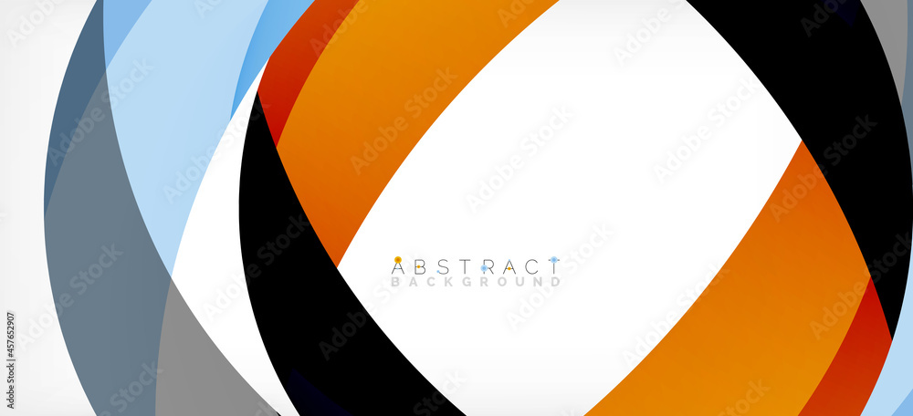 Color circle shapes, minimal geometric background. Trendy dynamic composition. Vector Illustration For Wallpaper, Banner, Background, Landing Page Color circle shapes, minimal geometric background. Trendy dynamic composition. Vector Illustration For Wallpaper, Banner, Background, Landing Page