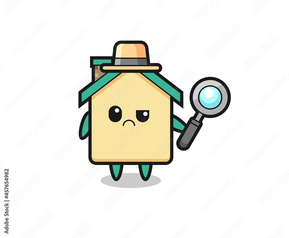 the mascot of cute house as a detective the mascot of cute house as a detective