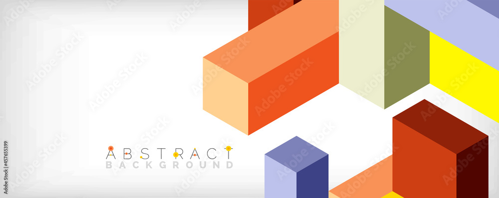 Abstract background. 3d cubes, cubic elements and blocks. Techno or business concept for wallpaper, banner, background, landing page Abstract background. 3d cubes, cubic elements and blocks. Techno or business concept for wallpaper, banner, background, landing page