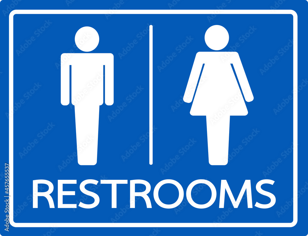 Restroom Symbol Male and Female Icon Restroom Symbol Male and Female Icon