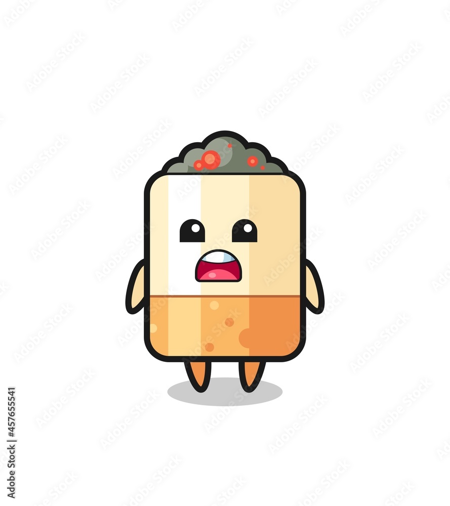 cigarette illustration with apologizing expression, saying I am sorry cigarette illustration with apologizing expression, saying I am sorry