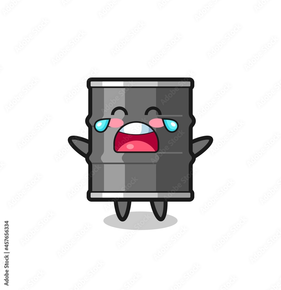 the illustration of crying oil drum cute baby the illustration of crying oil drum cute baby