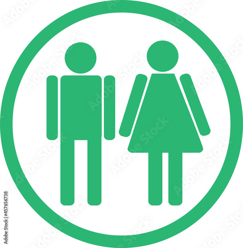 Restroom Symbol Male and Female Icon