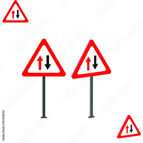 Priority To Vehicles Coming From Opposite Direction traffic sign